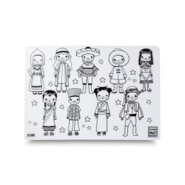 Podkład na biurko FUNNY MAT WHITE DZIECI ŚWIATA SFU1011 polipropylen PP [mm:] 335x480 Strigo (8681379310116)