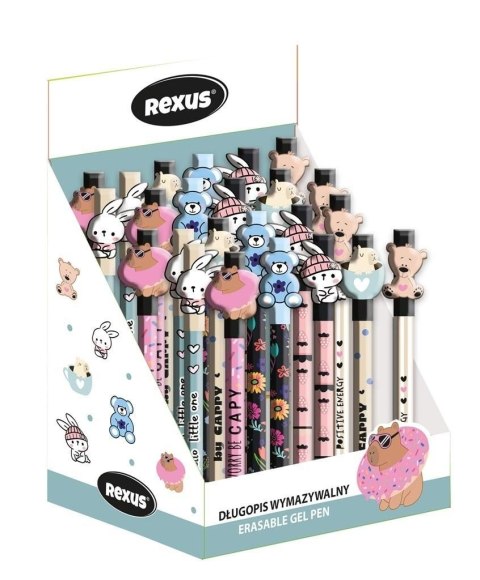 Długopis wymazywalny CUTE wymazywalny niebieski 0,5mm Rexus (24 szt displ) Długopis wymazywalny CUTE wymazywalny niebieski 0,5mm Rexus (24 szt displ)
