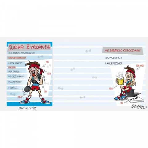 Kartka składana Comic Urodzinowy dla chłopaka B6 Ev-corp (STKC-022) Kartka składana Comic Urodzinowy dla chłopaka B6 Ev-corp (STKC-022)