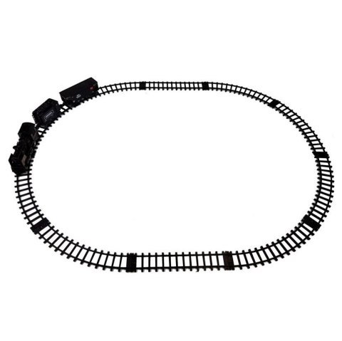 Kolejka Pociąg Metalowy na Baterie Para Wodna Dźwięk Tory Lean (8437)