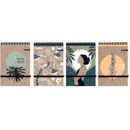 Kołozeszyt (kołonotatnik) Kraft Liner A6 96k. krata (nd) (9350)