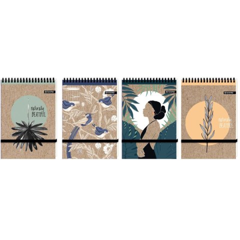 Kołozeszyt (kołonotatnik) Kraft Liner A6 96k. krata (nd) (9350)