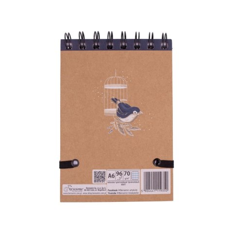 Kołozeszyt (kołonotatnik) Kraft Liner A6 96k. krata (nd) (9350)