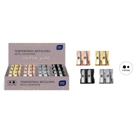 Temperówka SATIN GOLD podwójna z pojemnikiem 5902277346551 mix plastikowa Interdruk