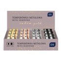 Temperówka SATIN GOLD podwójna z pojemnikiem 5902277346551 mix plastikowa Interdruk Temperówka SATIN GOLD podwójna z pojemnikiem 5902277346551 mix plastikowa Interdruk
