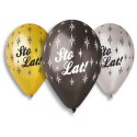 Balon gumowy Sto lat srebrno-złota 330mm 13cal Godan (GMS120/SL)