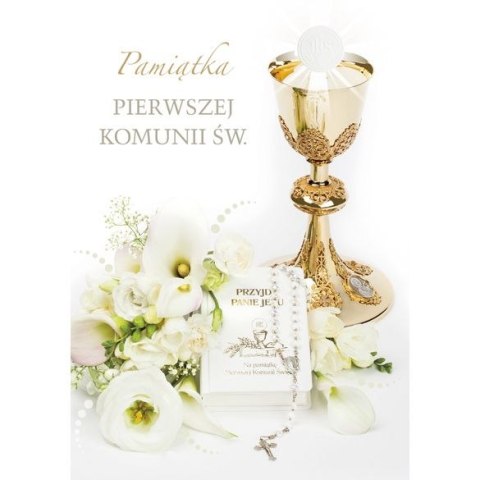 Kartka składana komunia B6 Pol-Mak Kartka składana komunia B6 Pol-Mak