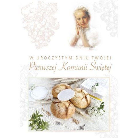 Kartka składana komunia B6 Pol-Mak Kartka składana komunia B6 Pol-Mak