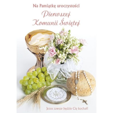 Kartka składana komunia B6 Pol-Mak Kartka składana komunia B6 Pol-Mak