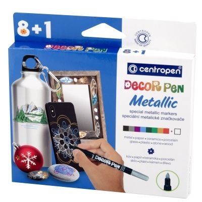 Marker specjalistyczny Decor mix okrągła/ścięta końcówka Centropen (2737/8+1) Marker specjalistyczny Decor mix okrągła/ścięta końcówka Centropen (2737/8+1)