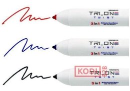 Marker suchościeralny 3w1 czarny,czerwony,niebieski 8807093405215 (różne) 0.8-1.6mm okrągła końcówka Mungyo (TT8897)