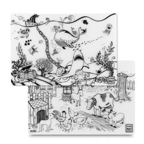 Podkład na biurko FUNNY MAT TRANSPARENT PODWONY ŚWIAT -FARMA zest.2szt sfu4145 polipropylen PP [mm:] 335x480 Strigo (86813793414