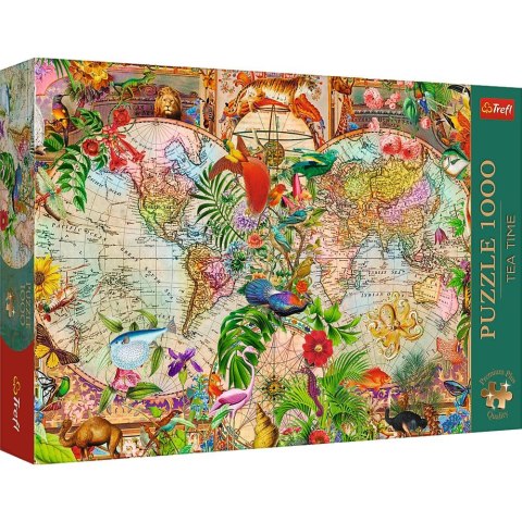 Puzzle Premium Plus Tea Time: Antyczna mapa świata 1000 el. Trefl (12075) Puzzle Premium Plus Tea Time: Antyczna mapa świata 1000 el. Trefl (12075)