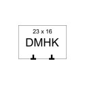 Taśma do metkownic na roli 600 etykiet, dwurzędowa czerwona [mm:] 23x16 Emerson (etrcdmhk023x016drcz)
