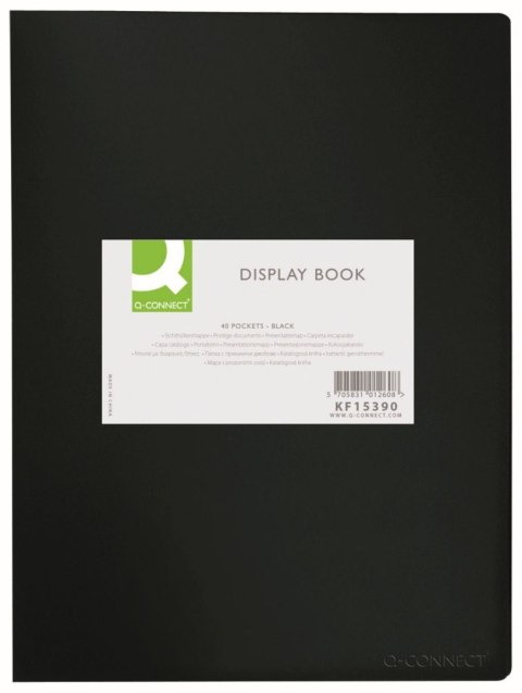 Teczka ofertowa A3 kolor: czarny 20 kieszeni Q-Connect (KF15390)