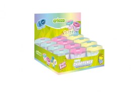 Temperówka potrójna z pojemnikiem pastel mix plastik Cricco (CR225)