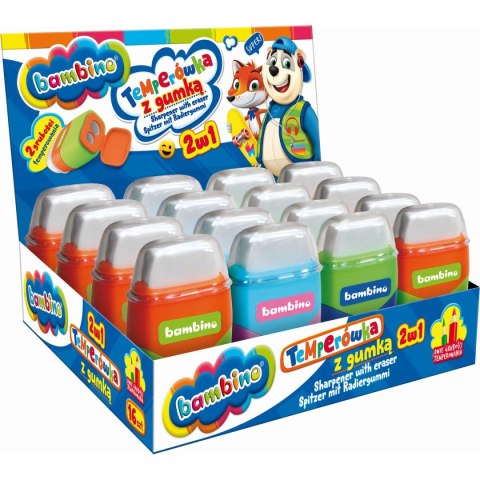 Temperówko-gumka MINI ZOO 2w1 Bambino (5903235649776) Temperówko-gumka MINI ZOO 2w1 Bambino (5903235649776)
