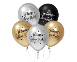 Balon gumowy Witamy Nowy Rok mix 12cal Godan (GZ-WNR5)