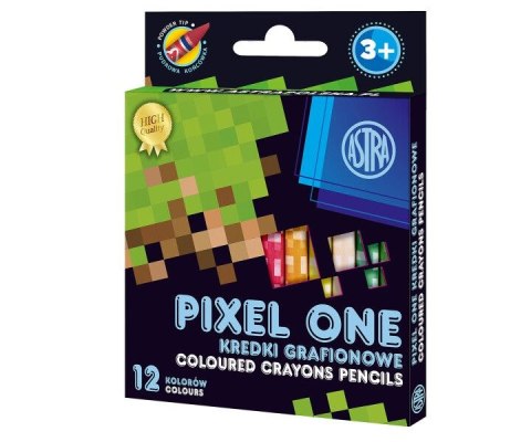 Kredki świecowe GRAFIONOWE 12 kol. Astrakids (316121007)