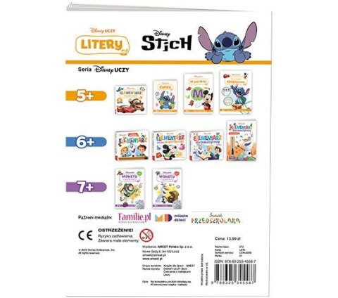 Książka dla dzieci Disney Uczy. Litery. Stich Ameet (SDU 9309) Książka dla dzieci Disney Uczy. Litery. Stich Ameet (SDU 9309)