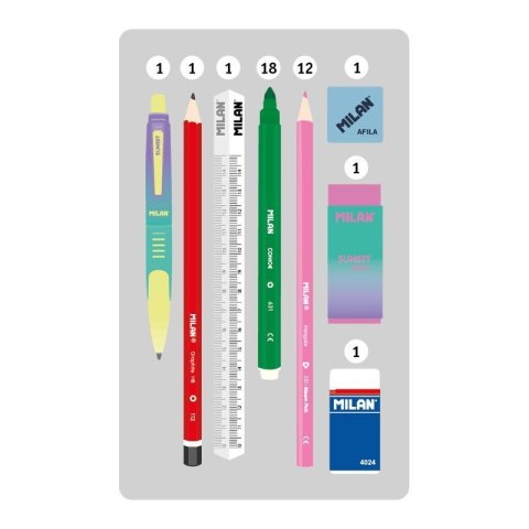 Piórnik Sunset czarno-różowy Milan (081264SNK1P)