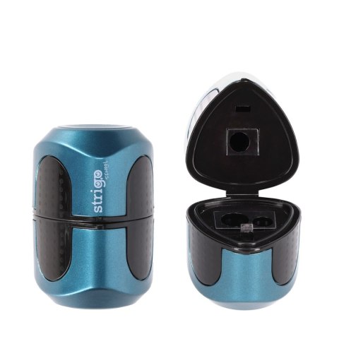 Temperówka z pojemnikiem na 3 grubości oł.i kredek Strigo (SSC387)