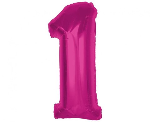 Balon foliowy Smart cyfra 1, różowa, 92 cm Godan (CH-S9R1) Balon foliowy Smart cyfra 1, różowa, 92 cm Godan (CH-S9R1)