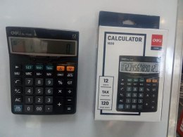 Kalkulator na biurko 120 kroków 12 pozycyjny CZARNY Deli (E1630)