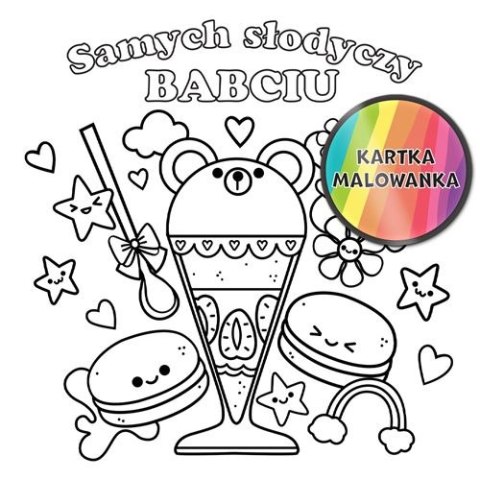 Kartka składana Karnet KW kolorowanka SŁODYCZE BABCIA kw Henry (5905701487981) Kartka składana Karnet KW kolorowanka SŁODYCZE BABCIA kw Henry (5905701487981)