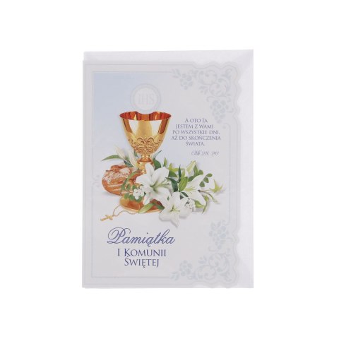 Kartka składana brokat komunia B6 (5902221800214) Kartka składana brokat komunia B6 (5902221800214)