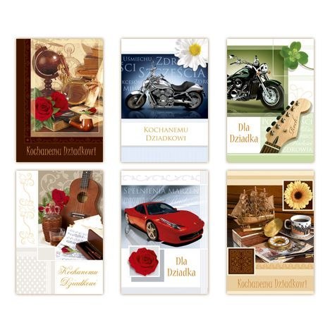 Kartka składana dziadek B6 Merigraf (120)