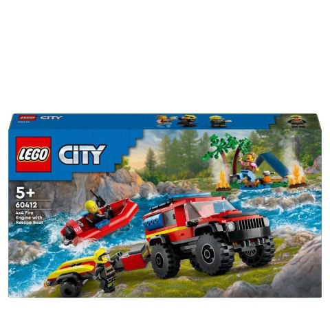 Klocki konstrukcyjne City Terenowy wóz strażacki z łodzią Lego (60412) Klocki konstrukcyjne City Terenowy wóz strażacki z łodzią Lego (60412)