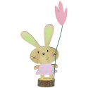 Ozdoba wielkanocna drewniana dekoracja - zajączek na pniu Arpex (WN3487)
