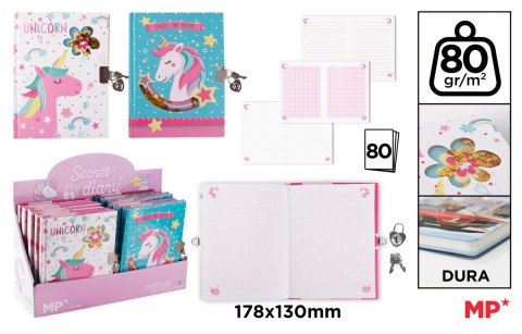 Pamiętnik JEDNOROŻEC [mm:] 130x178 Mp (PB891-01)