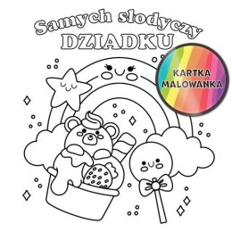 Kartka składana Karnet KW kolorowanka SŁODYCZE DZIADEK kw Henry (5905701487998)