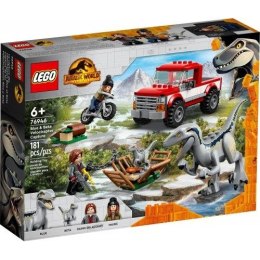 Klocki konstrukcyjne Jurassic World Schwytanie welociraptorów Blue i Bety Lego (76946)