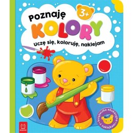 Książeczka edukacyjna Poznaję kolory. Uczę się, koloruję, naklejam. 3+ Aksjomat