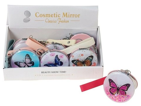 Lusterko z płynnym brokatem i brelokiem 7x1cm Adar (604193)