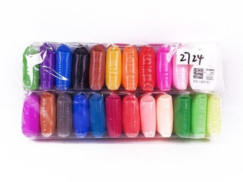 Masa plastyczna dla dzieci pianka 24szt. mix Bigtoys (BPLA4355)