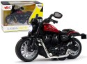 Motocykl Champion Czerwony 1:14 Napęd Pull-Back Dźwięk Światła Lean (12255)