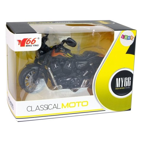 Motocykl Champion Czerwony 1:14 Napęd Pull-Back Dźwięk Światła Lean (12255)