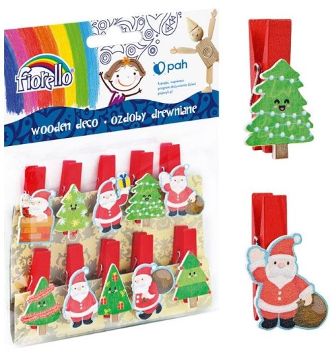 Ozdoba drewniana mikołaj/choinka Fiorello (GR-WD699)