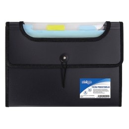 Teczka z przegródkami A4 kolor: czarna 12 przegródek Strigo (SF034)