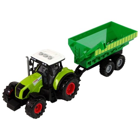 Traktor z Maszynami Przyczepa Cysterna Dźwięki LED Lean (15221)