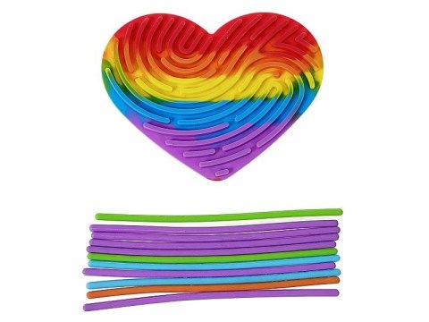 Układanka silikonowa antystresowa, z paskami do tworzenia kształtów Adar (614536)