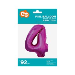 Balon foliowy cyfra 7 srebrny 35 cm 45cal Godan (FG-C35S7)