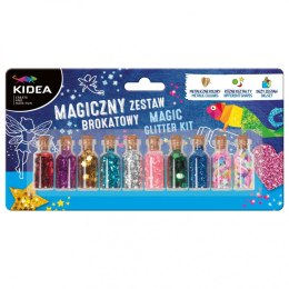 Brokat MAGICZNY ZESTAW BROKATOWY kolor: mix 10 kolor. Kidea (MZBKA)