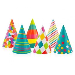 Czapka party papierowa mix wzorów 100 szt. mix papier Godan (PF-CPM/100)