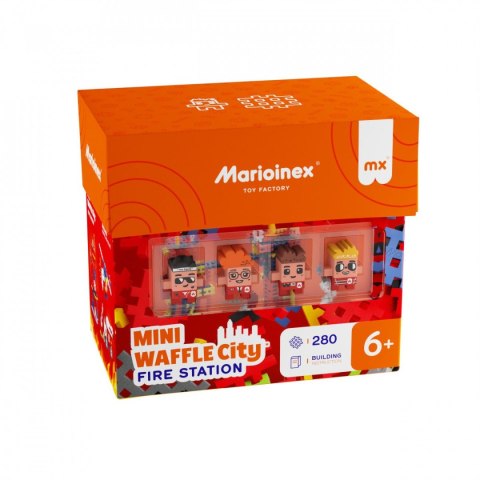 Klocki konstrukcyjne Mini Waffle City 280 elementów remiza strażacka Marioinex Klocki konstrukcyjne Mini Waffle City 280 elementów remiza strażacka Marioinex