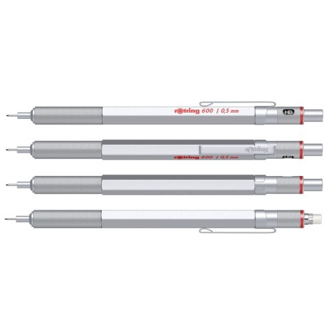 Ołówek automatyczny 600 srebrny 0,5mm Rotring (1904445) Ołówek automatyczny 600 srebrny 0,5mm Rotring (1904445)